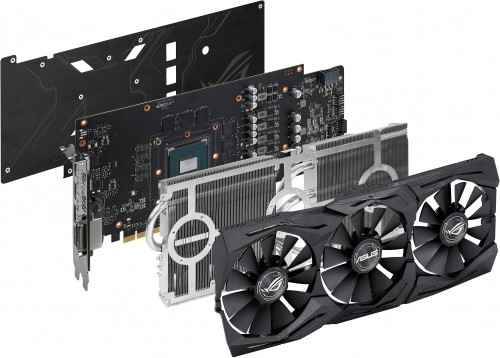 Exploded view of the ASUS GTX 1060
