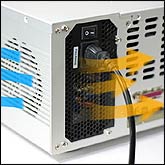 Image showing direction of airflow for the PSU