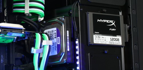 The ModuWand is designed to hold HDDs as shown. It can be removed to allow for longer graphics cards to be installed if required
