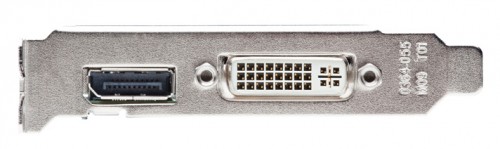 Card back panel shows DisplayPort and Dual-Link DVI connectors